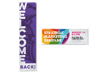 Custom smooth vinyl banners for business promotions events and display graphics