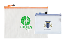 Group image of items 151, PolyWeave zip bag, 156 PolyWeave tsa quart zip bag