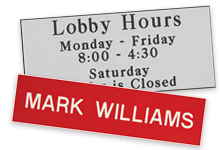 Engraved Plastic Signage