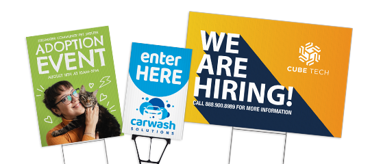 Outdoor Color Signs Full Color Yard Signs & Accessories||Custom Outdoor Plastic Signs