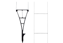 Durable metal wire stake designed for securing yard signs outdoors