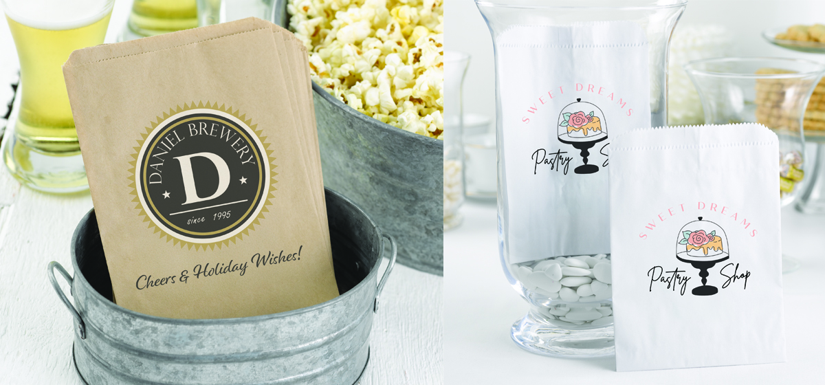 Custom printed favor bags