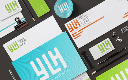 Spread of custom printed paper products